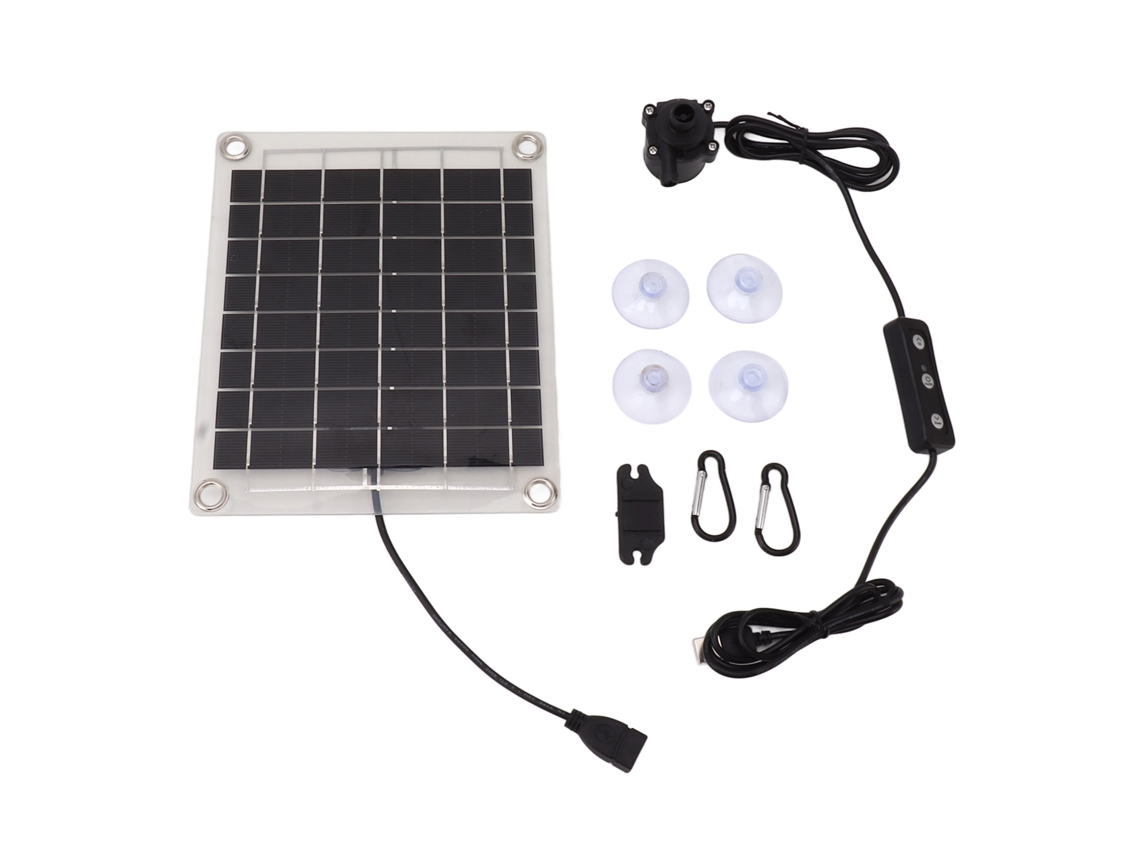 Kit De Bomba De Agua Sumergible Solar De 20 W Para Fuentes, Estanques, Bebederos Para Pájaros Y Sistemas De Riego Con Volumen Ajustable.