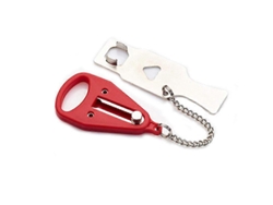 Cerradura Portátil De Seguridad Para Viajes Hotel Apartamento Residencia Hogar Acero Inoxidable Compacta Rojo