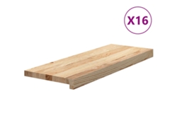 Conjunto 16 Peldaño De Escalera VIDAXL Marrón Oak Wood (70x25x2 cm)