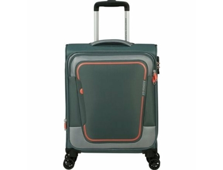 Maleta de Cabina AMERICAN TOURISTER Pulsonic Spinner (Verde - 100 % poliéster - 55 x 40 x 23 cm)