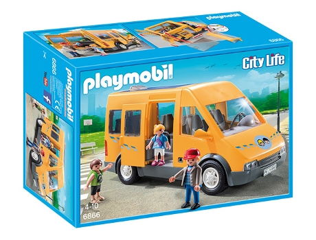 PLAYMOBIL City Life: Transporte escolar - 6866 (Edad Mínima: 4)