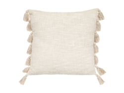 Cojín de poliéster beige 50x50x18cm MUEMUE