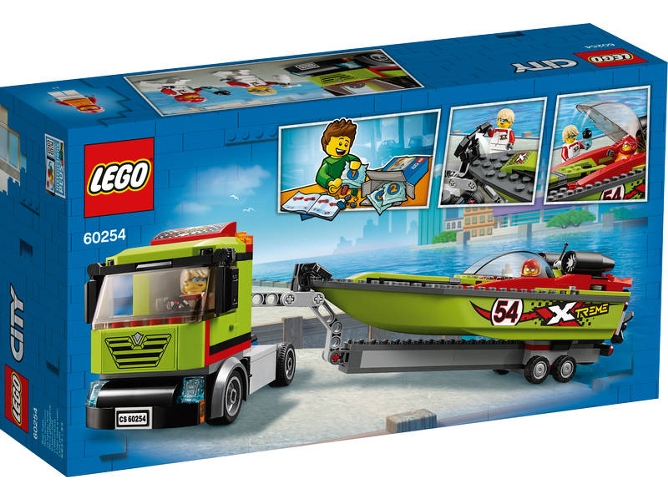 LEGO City: Transportador de Barcos de Corrida (Edad Mínima: 5 - 238 piezas)