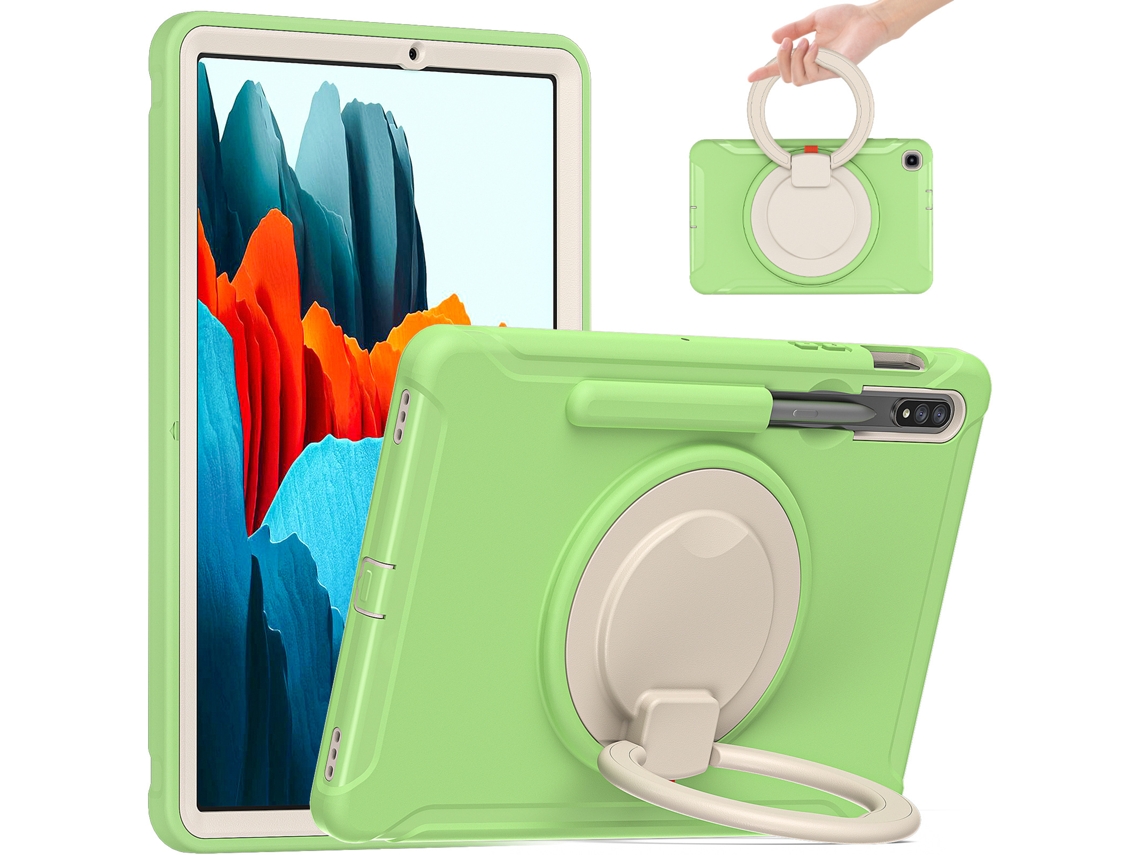 Soporte portátil a prueba de golpes, funda protectora verde matcha - Tab A9 Plus (11 pulgadas)