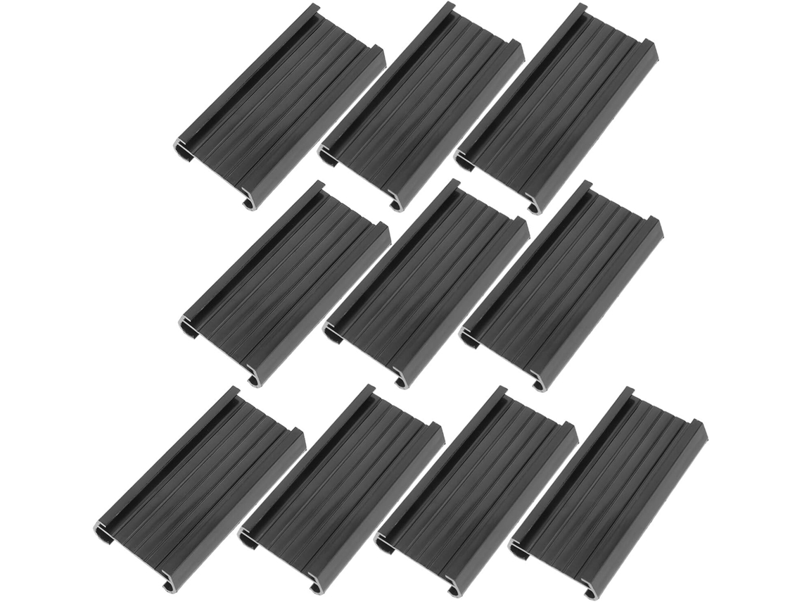 Portatarjetas Reutilizable De Pvc Con 12 Clips, Plástico Negro, Mejora La Apariencia.