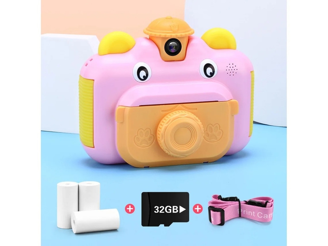 Impresora térmica instantánea para cámara de fotos para niños, color naranja, Bestvite