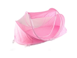 Bolsa hamaca plegable rosa bebé con almohada
