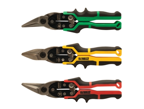 DEWALT DWHT14676-0 Set de 3 tijeras corta chapas ergo. Corte recto, izquierdo y derecho