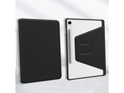 Estuche giratorio Sfushos de acrílico de 13,1" con cobertura total y soporte frontal ultrafino - Negro