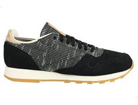 Zapatillas Deportivas REEBOK Classic Leather Ebk Hombre (Gris, Negro - Tela, Material Sintético - 40)