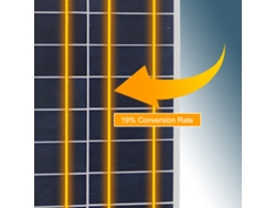 Panel solar portátil de 8 W y 5 V, eficiencia IPX6 19, cargador tipo C