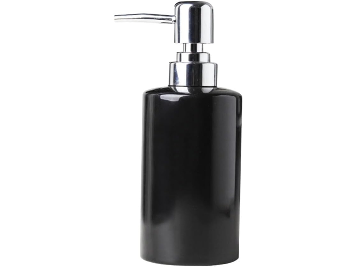 Juego De Loción De Cerámica Negra De 2 Piezas, Botella De Viaje Portátil Recargable Con Bomba Par...