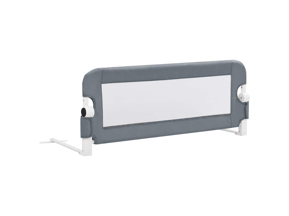 Barandilla de seguridad para cama infantil, gris, 102 x 42 cm, poliéster, EXCLUSIVA DE LA CASA