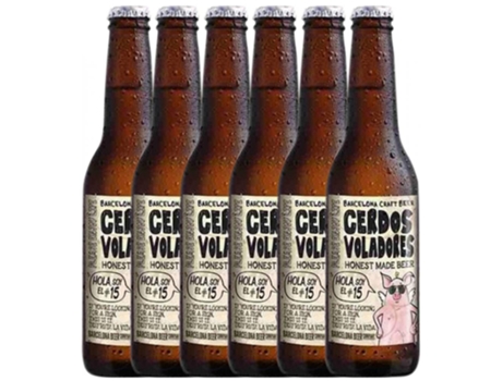 Cerveza BARCELONA BEER Cerdos Voladores Ipa 0.33L (6 unidades)
