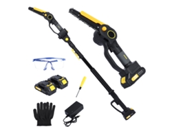 Juego De Tijeras De Podar Eléctricas Y Motosierra Telescópica, Motosierra Eléctrica De 21 V Con Batería Y Mango Telescópico, 21 V 2000 Mah, 800 W