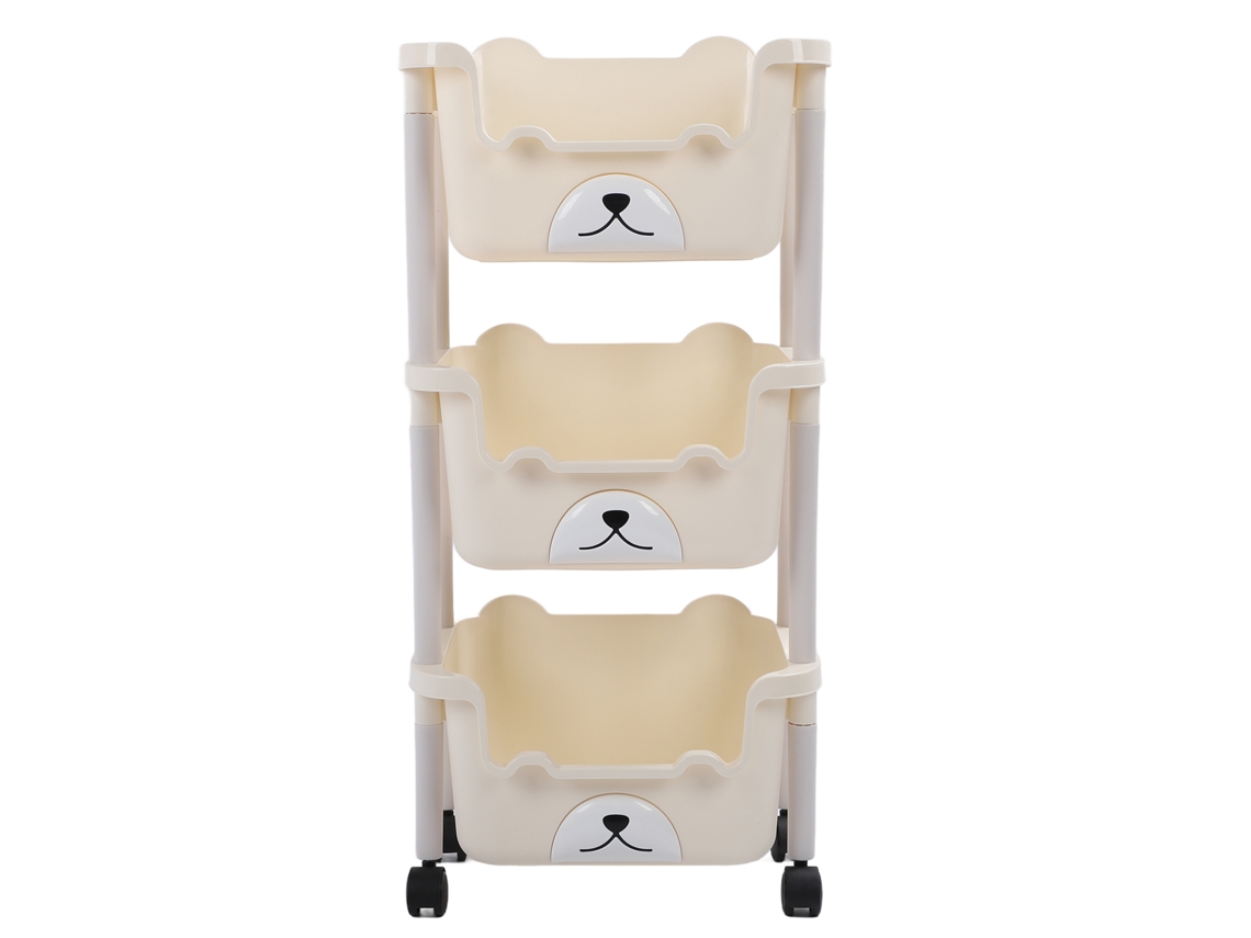Carro De Almacenamiento De Alta Capacidad De 3 Niveles Con Ruedas Para Baño, Cocina Y Espacios Estrechos.