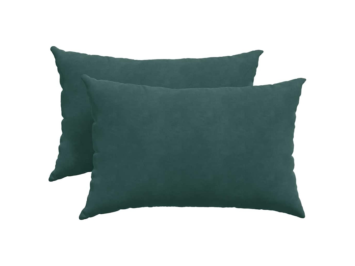 Cojines para sofá (2 unidades) - Cojín verde oscuro para sofá, 60 x 40 cm, HARLANV1