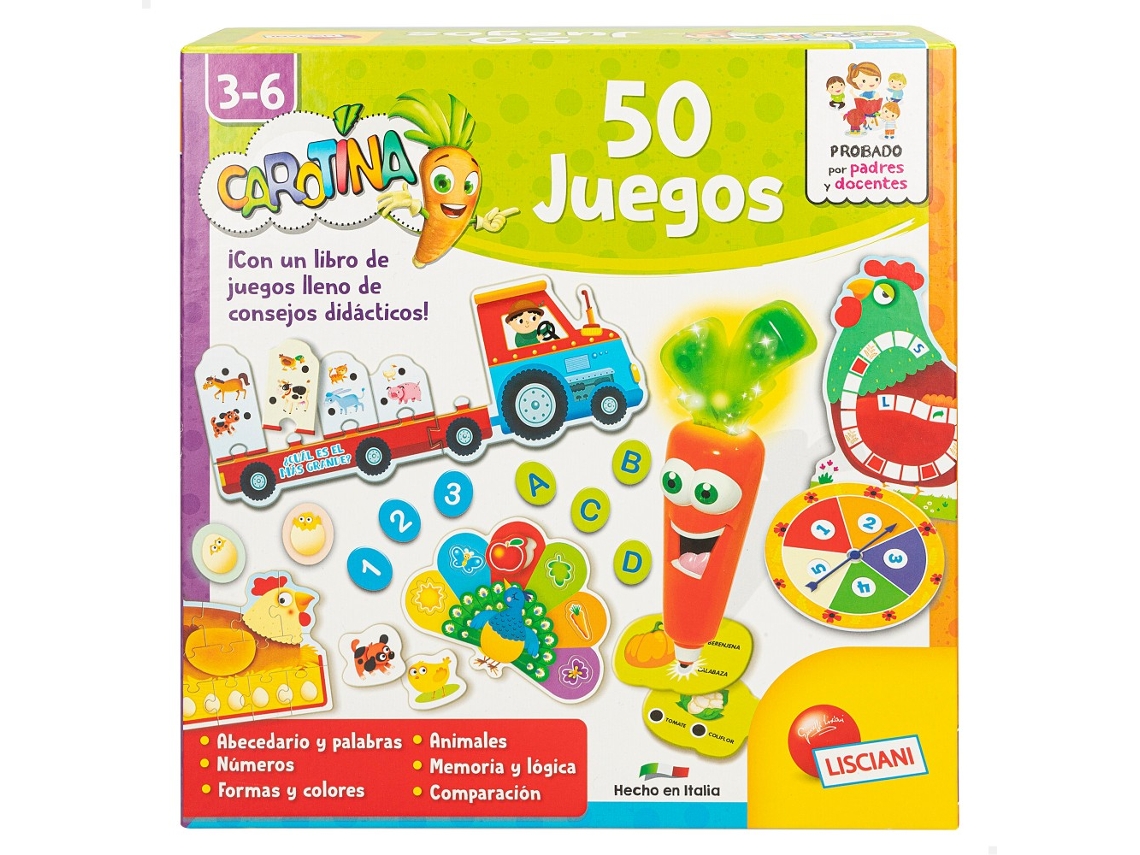 Juego de mesa 50 juegos c/bolígrafo parlante Carotina LISCIANI