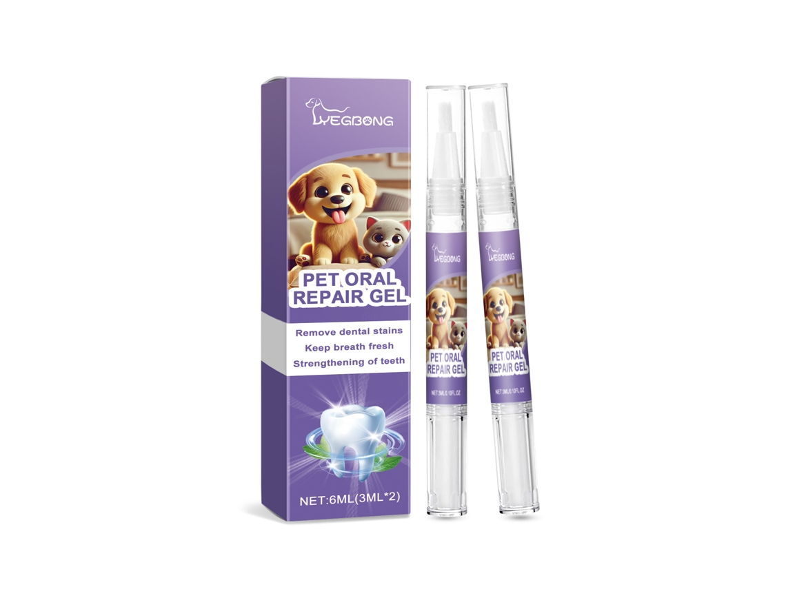 Gel reparador bucal para mascotas: rápido y seguro.