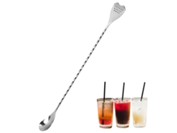 Cuchara de barra de acero inoxidable con colador - 30 cm RNEMITERY