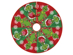 Falda para árbol de Navidad de 122 cm – Decoración navideña con collar para árbol de Navidad estilo casa de campo con acabado suave (Estilo N)