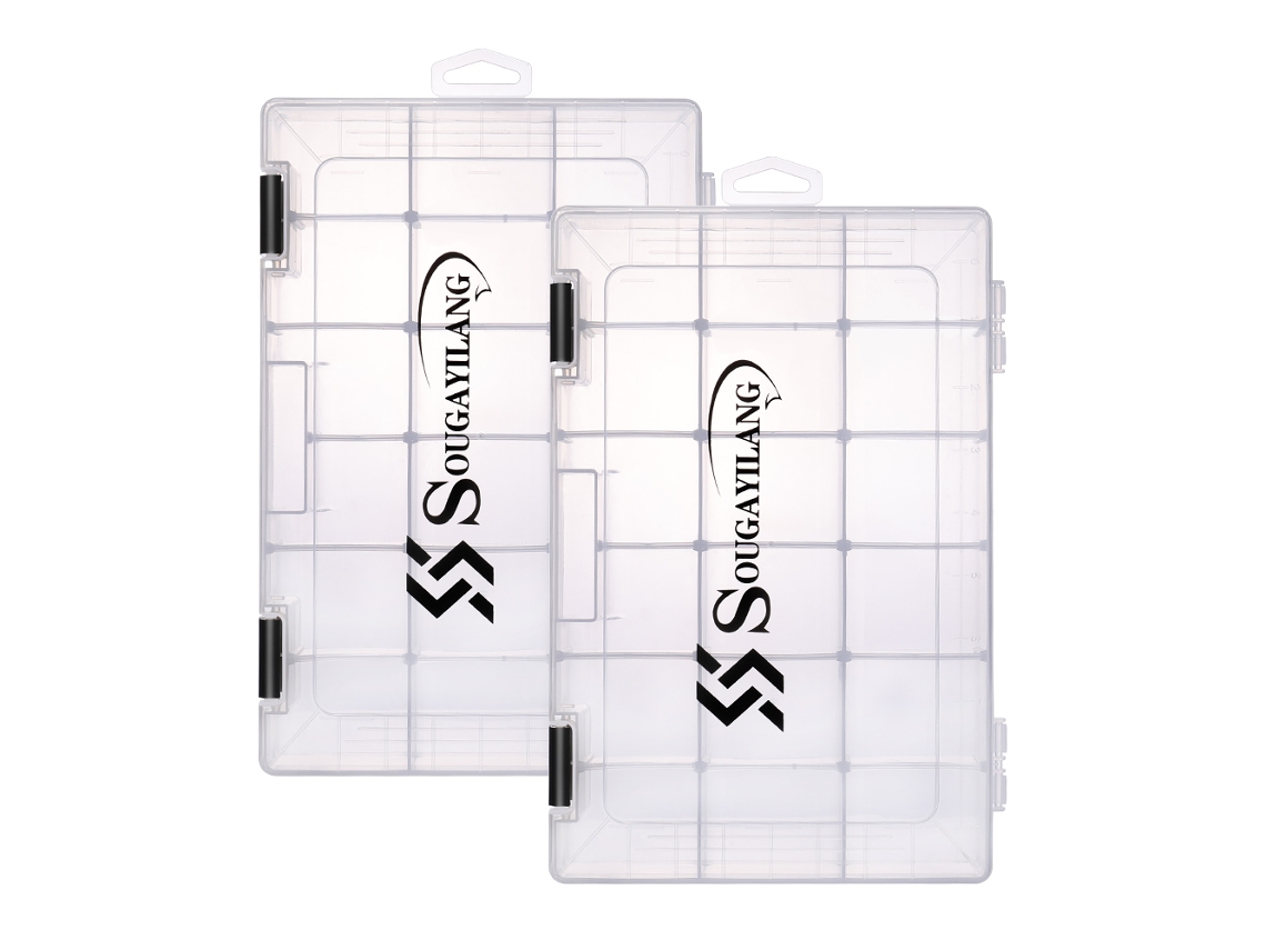Caja de herramientas de pesca, caja portátil de plástico para almacenar cebos Mdug (2 unidades de la serie 3600)