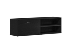 Maison Exclusive - Mueble Para Tv De Roble Negro, 120x34x37 Cm, Madera De Ingeniería