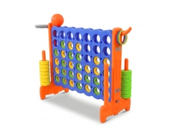 Relaxdays Quatro Em Linha Xxl 3 Em 1, Crianças E Adultos, 88x121x44 Cm, Basquetebol E Lançamento De Aros, Azul/laranja
