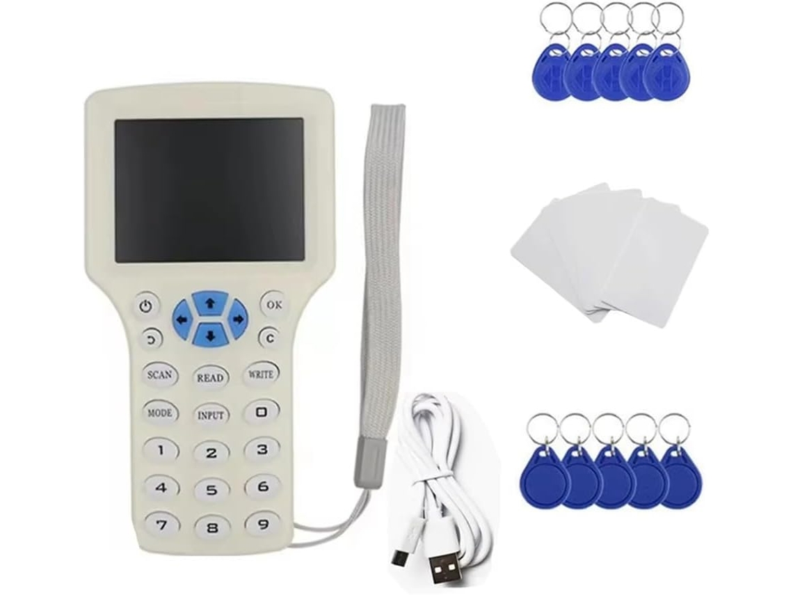 Lector/decodificador de tarjetas ID/IC UID 13,56 MHz 125 kHz 250 kHz 375 kHz 500 kHz HID 08CD para tarjetas Gokoco