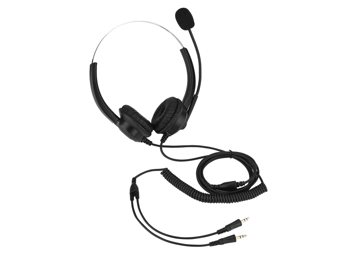 Auriculares Inalámbricos Para Centros De Llamadas Con Cancelación De Ruido, Almohadillas Giratorias De 330° Y Conector De 3,5 Mm.