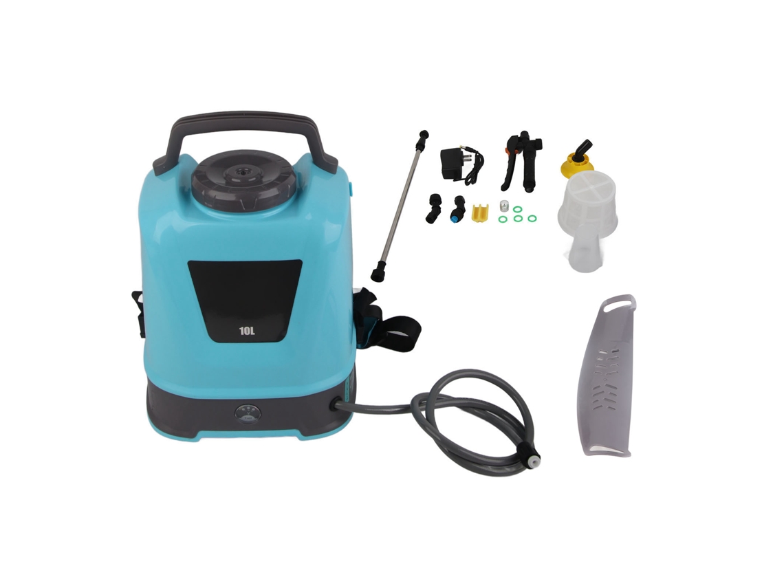 Pulverizador Eléctrico Recargable 10L Azul con Mango