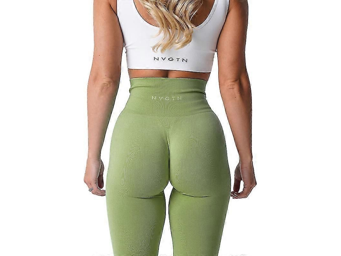 Leggings Sin Costuras Para Mujer Nylon Elastano Alto Talle Suave Deportivo Gimnasia L Prado