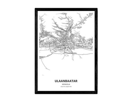 Poster NACNIC Mapa de Ulaanbaatar Mongolia (A3)
