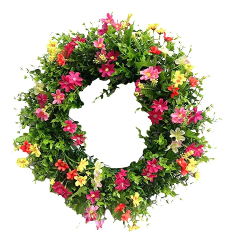 Nueva corona de primavera, corona de flores artificialesvayotoy