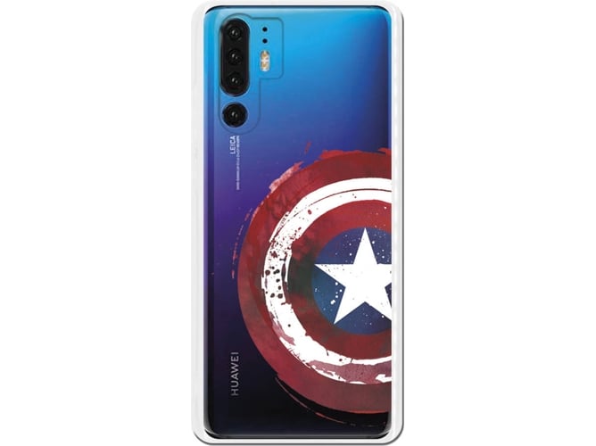 Carcasa Huawei P30 Pro MARVEL Capitán América Transparente