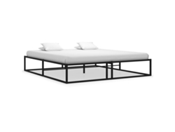 Estructura De Cama Sin Colchón Metal Negro 200x200 Cm