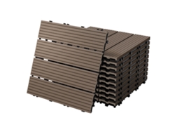 Ecd Germany Baldosas De Patio Wpc De 30x30 Cm 55 Piezas Por 5m² Marrón Oscuro