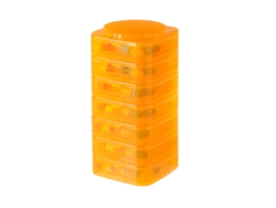 Organizador de pastillas semanal apilable y desmontable CHRUI de 7 días, libre de BPA (naranja)