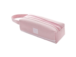 2026rebe-estuche De Lápices De Gran Capacidad Con 2 Bolsillos Y Cremallera Doble, Color Rosa
