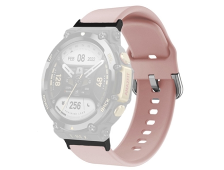 Correa de Silicona ajustable con hebilla cuadrada para Huami Amazfit T-Rex 2 - rosa