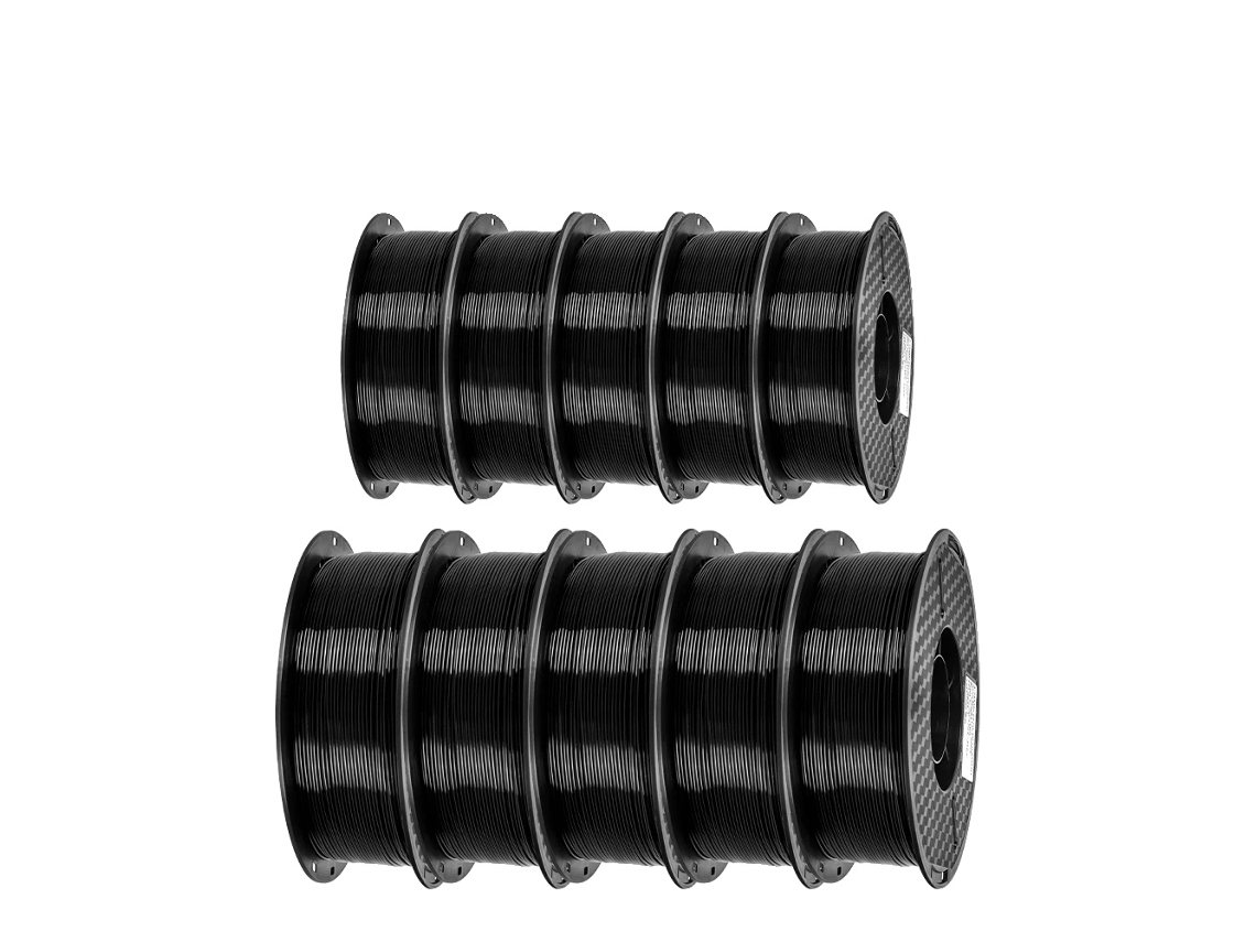 Filamento PLA para impresora 3D, diámetro de 1,75 mm, rollo de 1 kg, 10 kg PETG negro OEM