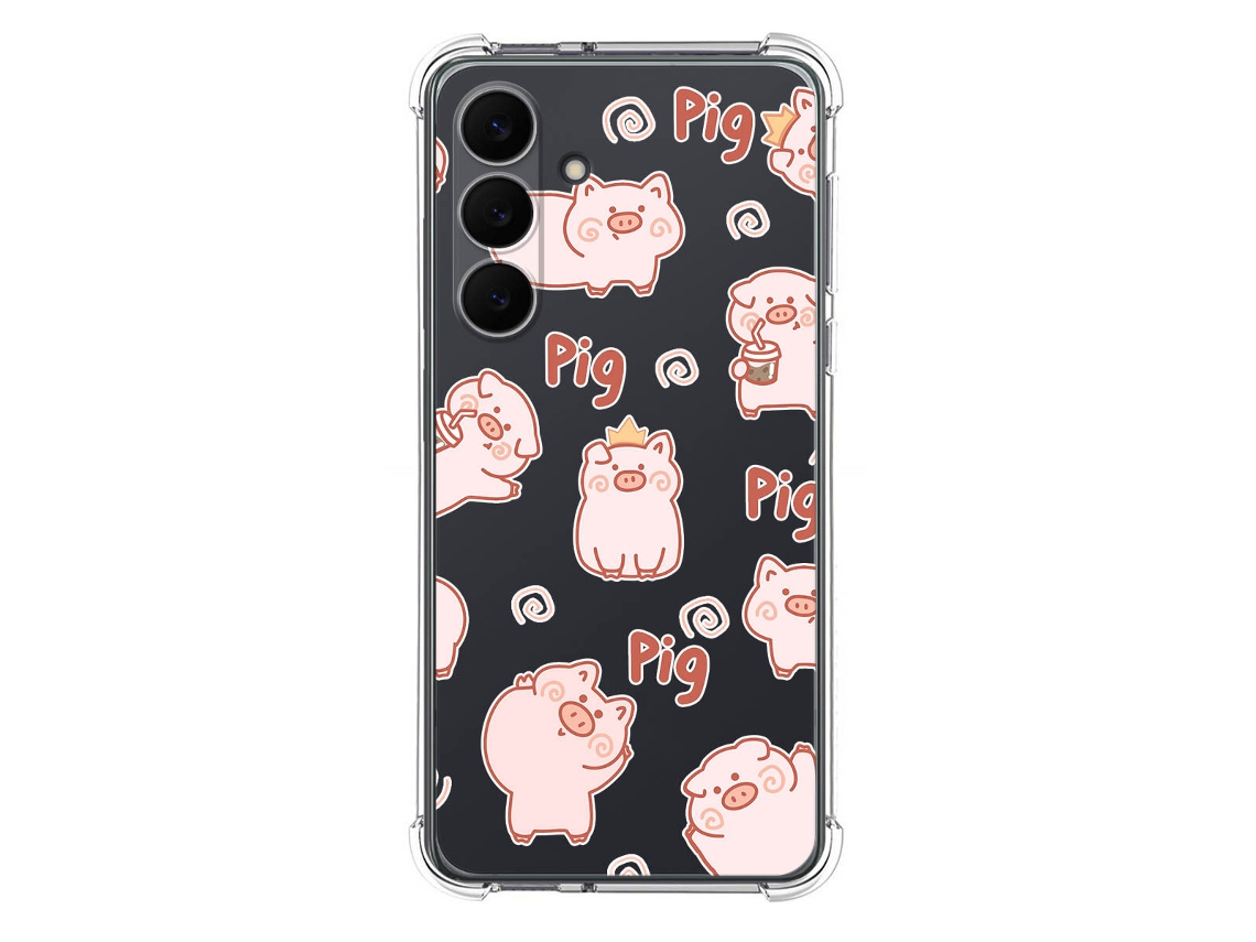 Funda Silicona Antigolpes Para Samsung Galaxy S25 Fe 5g Diseño Cerdos Dibujos
