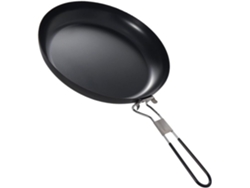 Sartén Plegable De Hierro Fundido Con Mango Retráctil Y Antiadherente.