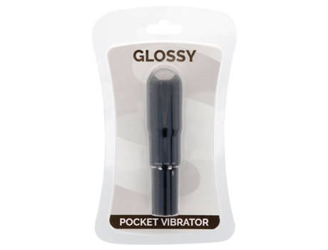 Vibrador Negro de Bolsillo Brillante