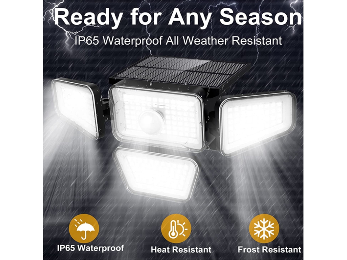 2026-luz Solar Led Con Sensor De Movimiento Exterior Impermeable 3 Modos Para Jardín Patio Pared 270led