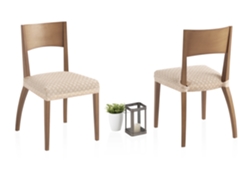 Pack de 2 Fundas Elásticas para Silla Olivia MILICA (45 x 45 cm - 60% Poliéster y 35% Algodón - Marfil)