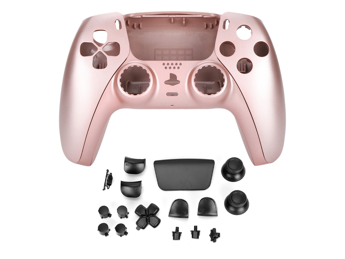 Accesorios De Repuesto Para El Mando De Ps5 Con Carcasa Y Botones Personalizables En Oro Rosa.