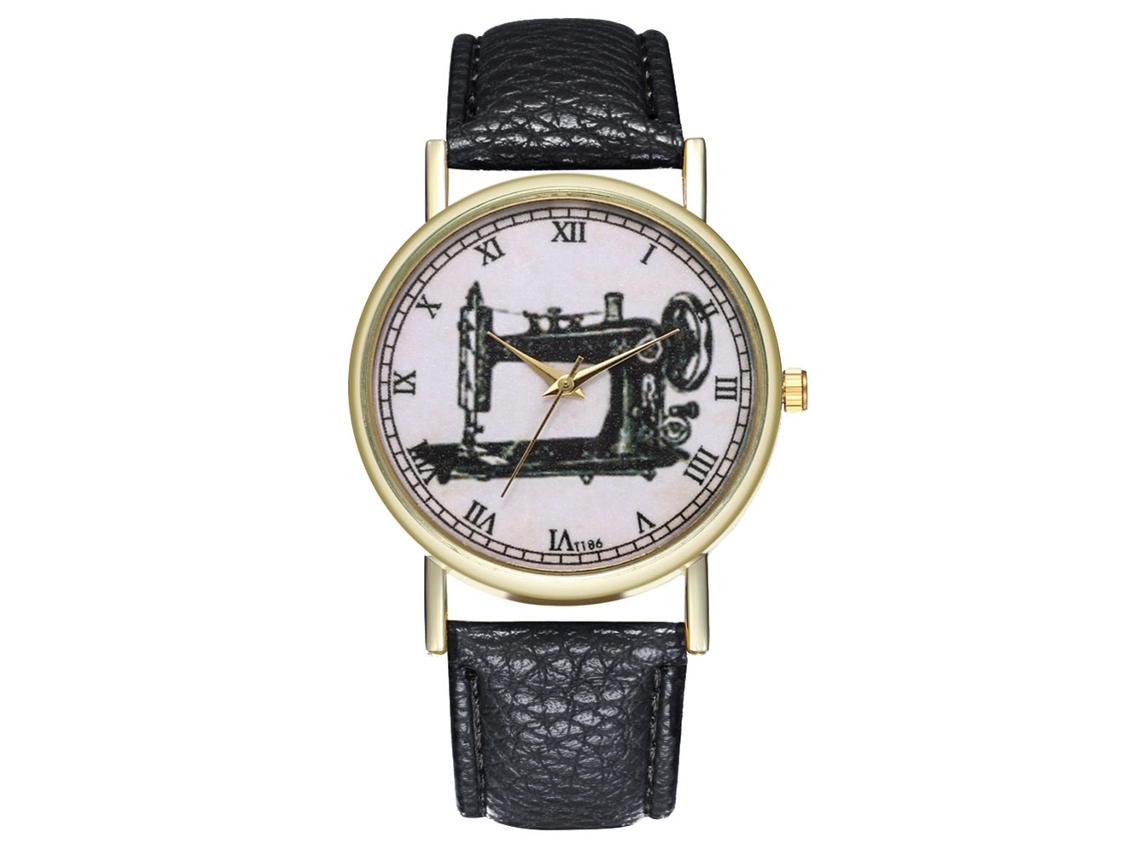 Reloj De Pulsera Analógico De Cuarzo Negro Zhoulianfa Con Esfera Redonda Para Hombre Y Mujer.
