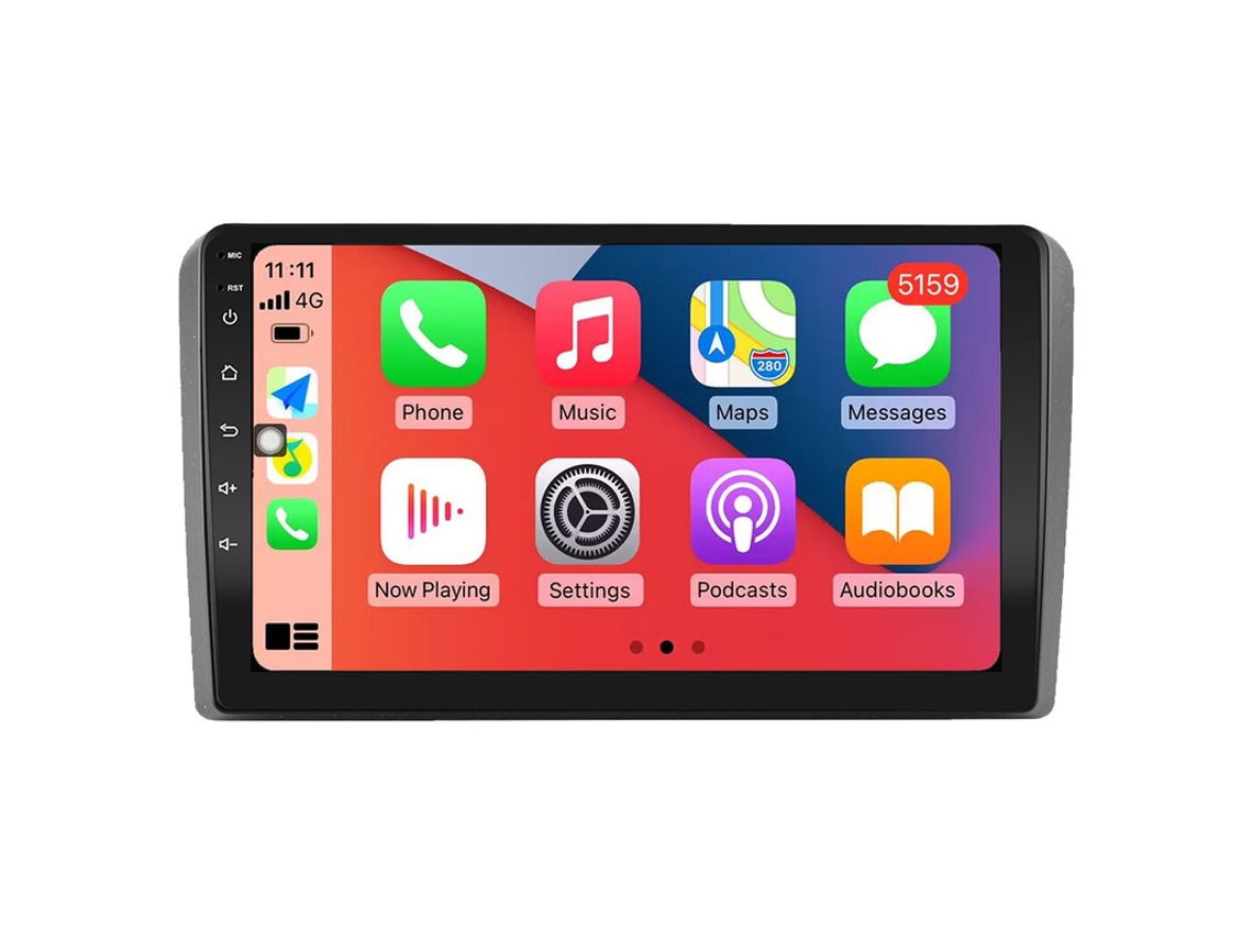 Coche Radio Android Auto Autoradio 8GB RAM 128G ROM CarPlay Navegación GPS Pantalla Táctil RoverOne para Audi A3 2 8P 2003-2013 S3 2 2006-2012 RS3 1 2011 2012 