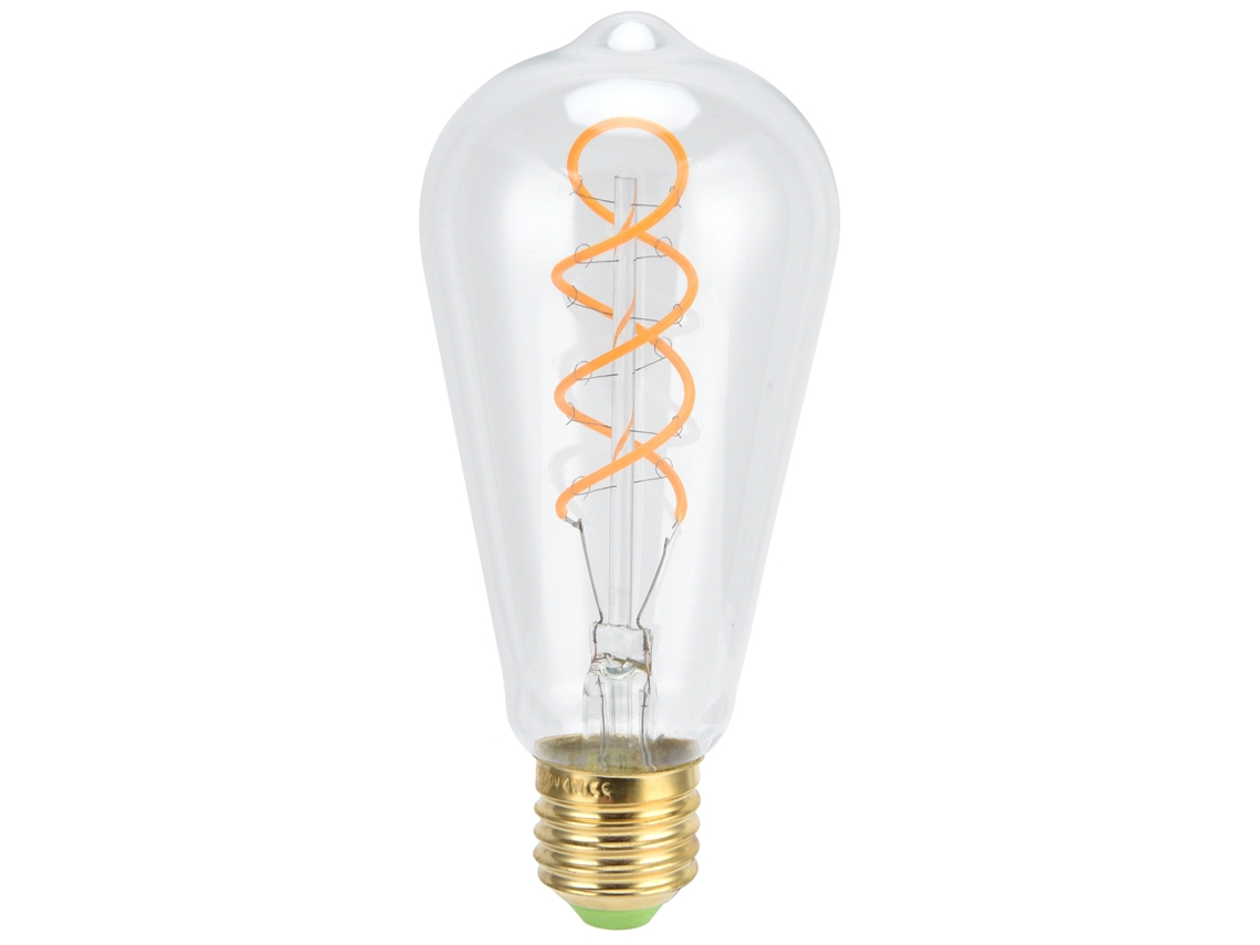 Bombilla St64 De Doble Espiral E27 4w, Regulable, Para Dormitorio, Cafetería, Luz Cálida.